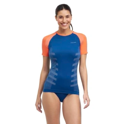 Afbeelding van FALKE Warm Shortsleeved shirt sneldrogend functioneel met korte mouwen dames blauw maat XL