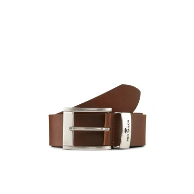 Afbeelding van TOM Tailor MIT Schmaler Schnalle Riem, Heren, Maat: 85, Light brown uni