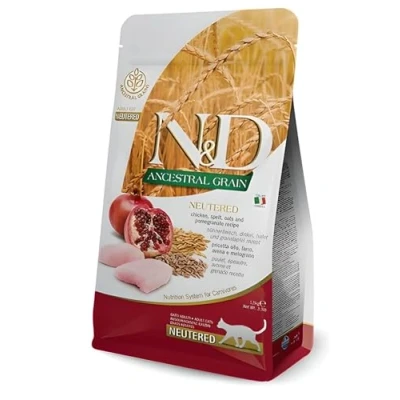 Afbeelding van Farmina N&amp;D Ancestral Grain Neutered kip en granaatappel voor katten 1,5 kg
