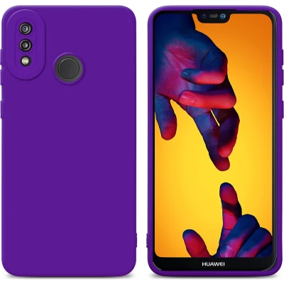 Afbeelding van Cadorabo Hoesje geschikt voor Huawei P20 LITE 2018 / NOVA 3E in Fluid DONKER PAARS Beschermhoes gemaakt van flexibel TPU silicone Cover Case
