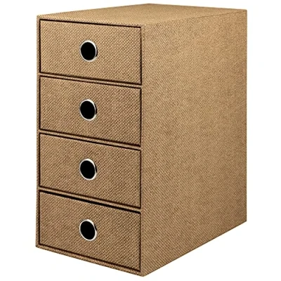 Afbeelding van Rössler Papier 1524452604 S.O.H.O. opbergdoos met 4 laden, voor DIN A5 greepgat, Special Line Hazelnut, 250 x 175 320 mm, 1 stuk