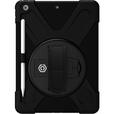 Afbeelding van Casecentive Handstrap Hardcase met handvat iPad 10.2 (2019/2020) zwart