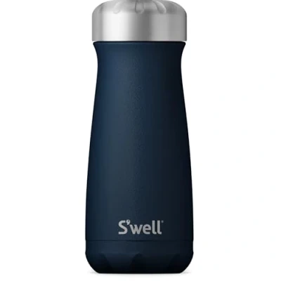 Afbeelding van S&#039;well Traveler drinkfles, Azurite, 470ml. Vacuüm geïsoleerde reisfles voor koude en warme dranken BPA vrije roestvrijstalen waterfles