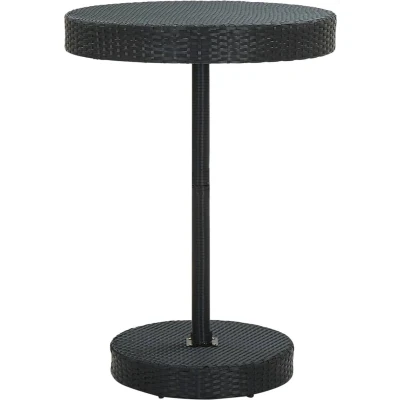 Afbeelding van Tuintafel 75,5x106 cm poly rattan zwart