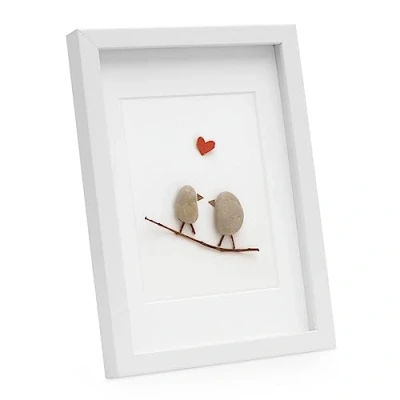 Afbeelding van PHOTOLINI 3D fotolijst, 21 x 30 cm, DIN A4, diepe om te vullen, met passe partout, modern