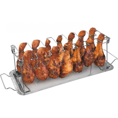 Afbeelding van GrillX Kippenvleugelhouder Kiphouder voor BBQ &amp; Oven RVS Kamado Accesoires