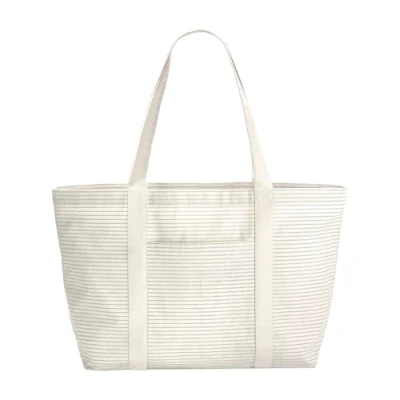 Afbeelding van Westford Mill Striped Organic Cotton Shopper WM255 grey stripe