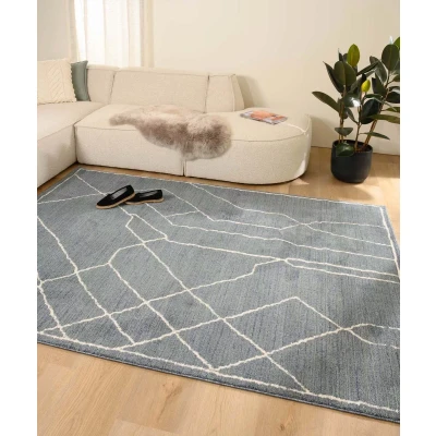 Afbeelding van Abstract Vloerkleed Fancy Sketch Blauw 160x230 Cm