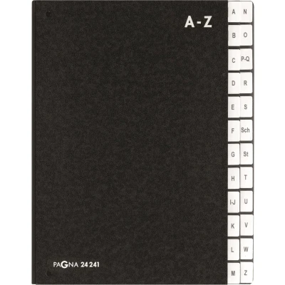 Afbeelding van Pagna Lessenaarordner 24241 04 Hardkarton Zwart DIN A4 Aantal vakken: 24 A Z