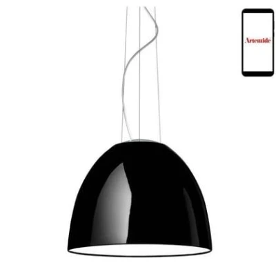Afbeelding van Artemide Nur hanglamp Ø55.4 LED dimbaar via smartphone glanzend zwart
