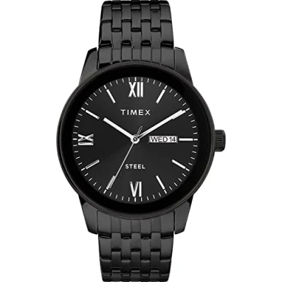 Afbeelding van Timex Classics Herenhorloge van roestvrij staal, 41 mm, zwart., Jurk horloge