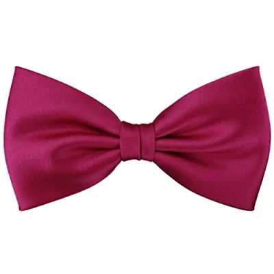 Afbeelding van TigerTie Voorgebonden vlinderdas strik in effen kleur + geschenkdoos, Roze