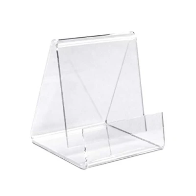 Afbeelding van 10 stuks ECO boekensteunen (hoogte: 8,0 cm) als klemhouder voor paperbacks van origineel Plexiglas® (10 stuks)
