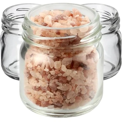 Afbeelding van KADAX Weck Set van 100 mini weckpotten, 40 ml, rond, met schroefdeksel, voor proeverijen, jam, honing, zonder deksel
