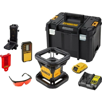 Afbeelding van DEWALT DCE074D1R QW 18V accu rotatielaser rood in TSTAK (1x 2,0Ah + lader)