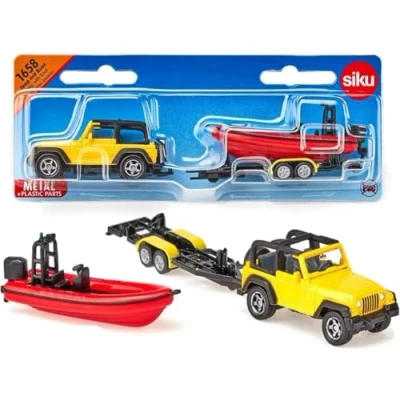 Afbeelding van Siku 1658 Jeep Met Boot