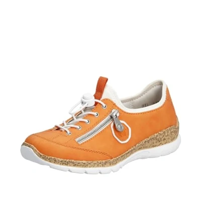 Afbeelding van Rieker N4263 lage sneakers voor dames, Oranje