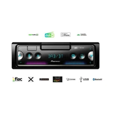 Afbeelding van PIONEER SPH 20DAB Autoradio DAB/DAB+ 1 DIN Made for iPhone, Android, AOA 2.0 LCD 12 MP3, WMA, WAV, FLAC, AAC
