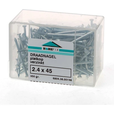 Afbeelding van Draadnagel platkop 2,4x 45 blank(350)