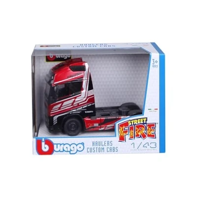 Afbeelding van BBURAGO 1/43 Street Fire Volvo FH16 Globetrotter 750 XXL Truck Cabine Rood Metaal Nieuw 2024