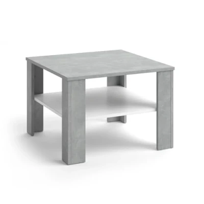 Afbeelding van VICCO salontafel HOMER 60x60 woonkamer 3 kleurvarianten +++ bijzettafel met opbergvak top design (beton wit)
