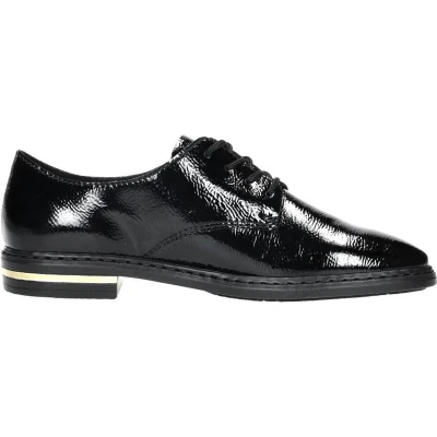 Afbeelding van Rieker Veterschoenen, Dames, Maat: 38, Black Leer