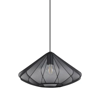 Afbeelding van EGLO Dolwen Hanglamp E27 Ø 42,5 cm Zwart Textiel
