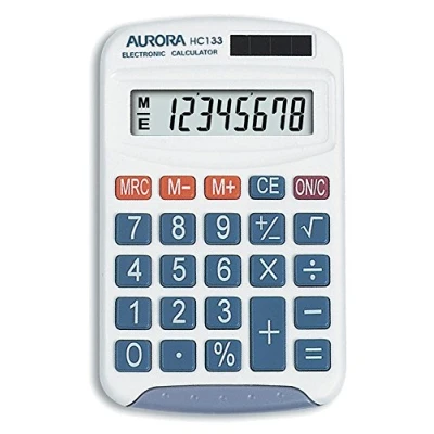 Afbeelding van Aurora HC133 Draagbare rekenmachine (ideaal voor de basisschool)