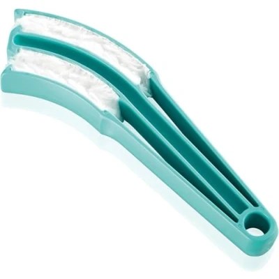 Image de Leifheit Nettoyeur de store vénitien Jalousetta, plumeau à lamelle horizontale avec housse microfibre lavable, brosse nettoie saletés &amp; poussières, nettoyant dépoussiéreur