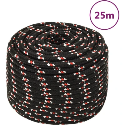 Afbeelding van vidaXL Boot touw 12 mm 25 m polypropyleen zwart