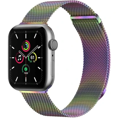 Afbeelding van imoshion Milanees magnetisch bandje voor de Apple Watch Series 1 t/m 9 / SE (38/40/41 mm) 10 (42 Maat S Galaxy