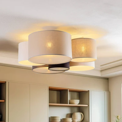 Afbeelding van Euluna Lodge plafondlamp, 6 lamps, meerkleurig