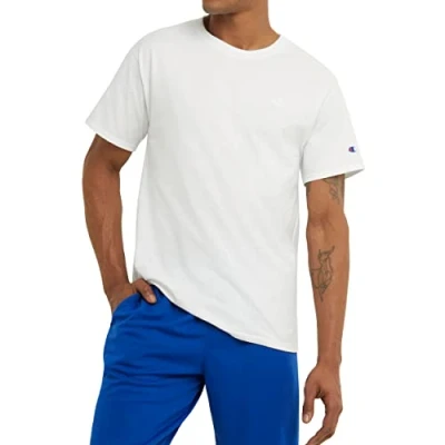 Afbeelding van Champion T Klassiek jersey shirt, herenoverhemd, Wit.