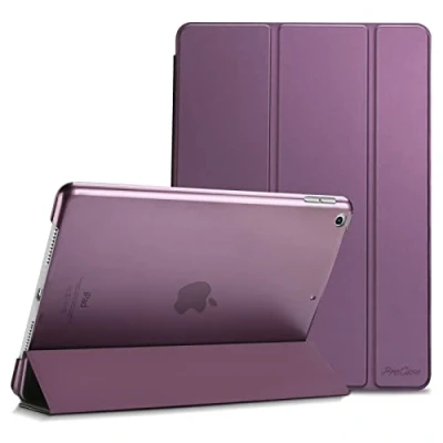 Afbeelding van ProCase Hoes voor 10,2 Inch iPad 9e Generatie 2021/iPad 8e 2020/iPad 7e 2019, Schokbestendige Hoesje Beschermhoes Smart Folio Cover Case Hard Back Shell Purper