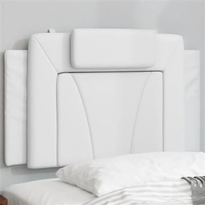 Image de vidaXL Coussin de tête lit blanc 80 cm similicuir