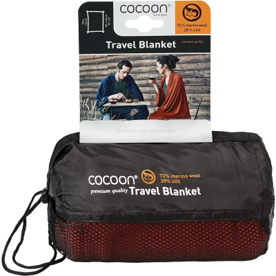 Afbeelding van Cocoon Merino Wool silk Travel Deken Oranje 180 x 140 cm