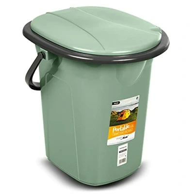 Afbeelding van GreenBlue Draagbare toeristische toilet WC emmer 19L Groen/ Grijs