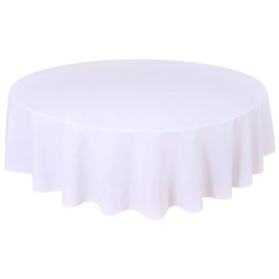 Afbeelding van Kwaliteit Ronde Stof Tafelkleed 140cm 139,7 cm Wit