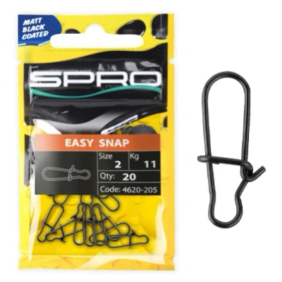 Afbeelding van Spro Matte Black Easy Snap (20 pcs) Maat : size 00 5 kilo