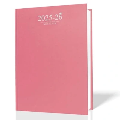 Afbeelding van 2024 2025 A4 weekoverzicht, academische boekband, weekoverzicht op twee pagina&#039;s