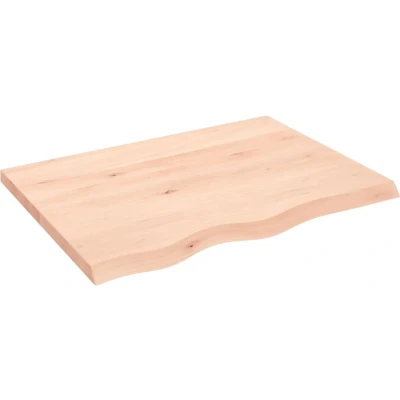 Afbeelding van vidaXL Wastafelblad 80x60x(2 4) cm onbehandeld massief hout