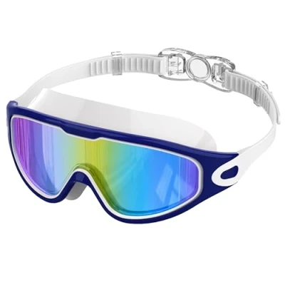 Afbeelding van Ambienden Lunettes de natation Homme Femme Pour Adultes Avec Grand Monture Anti buée Protection UV Et Lentille HD Piscine Unisexe Plongée Sports Aquatiques En Plein Air