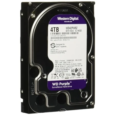 Afbeelding van WD PURPLE 4000 GB 256 MB 3,5 inch SATA 6 GB/S 5400 rpm