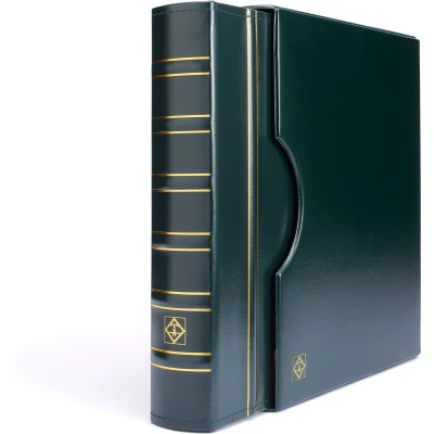 Afbeelding van Leuchtturm Leuchtturm, Grande Classic, Album (4 rings) zonder inhoud, incl. cassette Groen afm: 295x335x70 mm. per st.