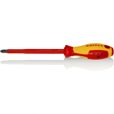 Image de KNIPEX 98 24 03 Tournevis pour Phillips Poignée isolée à plusieurs composants, testée VDE brunie 270 mm