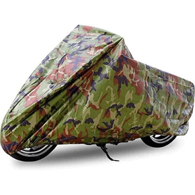 Afbeelding van ANFTOP Waterdichte motorhoes 2XL camouflage kleur UV bescherming stofbescherming scooter ademend motortas transporttas buitenafdekking motorfiets cover maat XXL