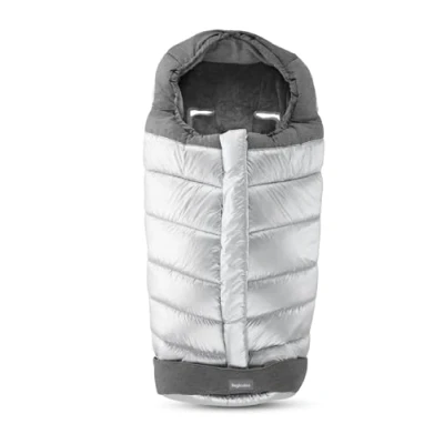 Afbeelding van Inglesina Thermische wintertas voor kinderwagen, grijs, waterdichte stof, warme binnenkant, zacht en wollig, 47 x 95 cm