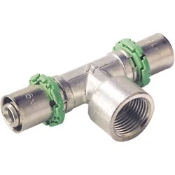 Afbeelding van Comap MultiSkin messing perskoppeling T stuk 26 x 1/2 (water) met