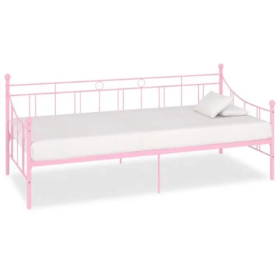 Afbeelding van Slaapbankframe metaal roze 90x200 cm