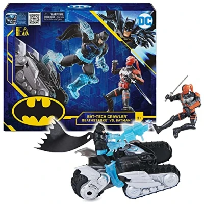 Afbeelding van DC Comics Batman Bat Tech Crawler voertuig, exclusieve figuren en accessoires van Amazon Deathstroke 4 inch (alleen beschikbaar op Amazon)